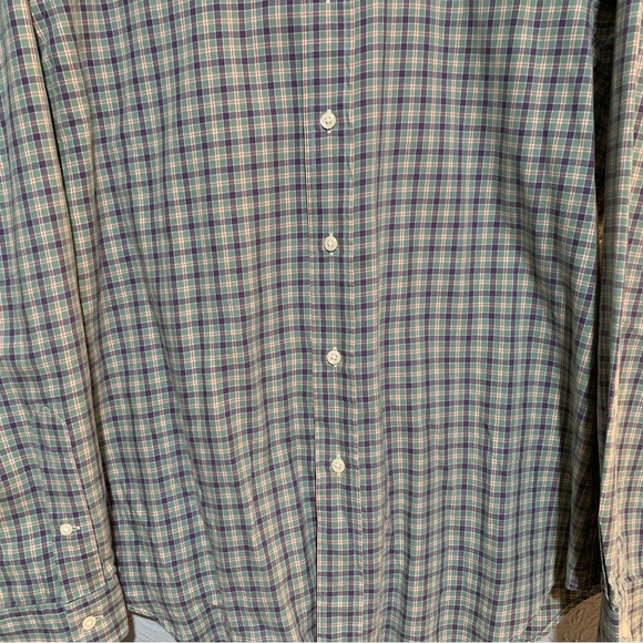 Ralph Lauren Green Blue And Red Plaid Size Large Long Sleeve Button Down - Picture 3 of 9